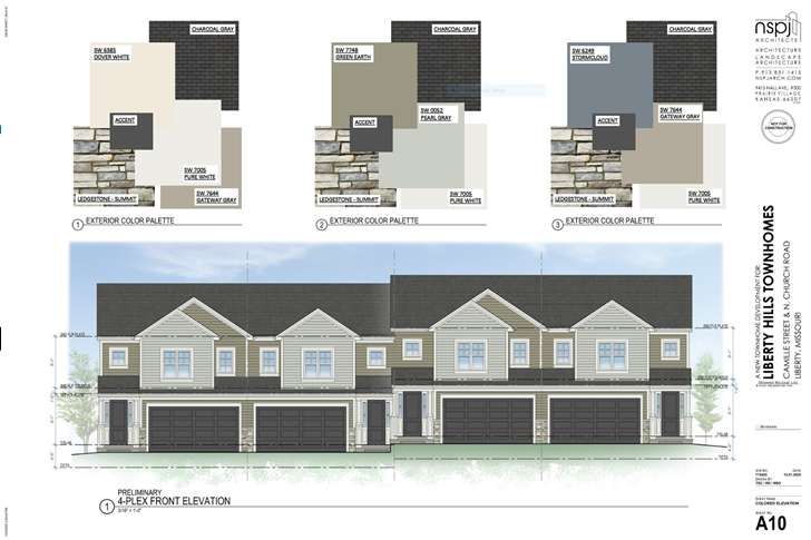 Liberty Hills Townhomes rendering
